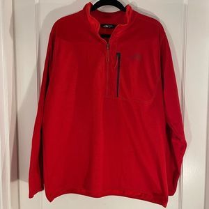 The North Face quarter zip red pull over size XL